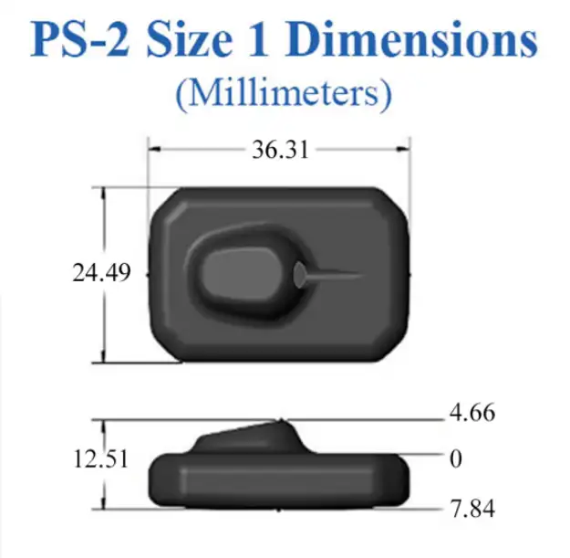 PS-2 Size Dimension